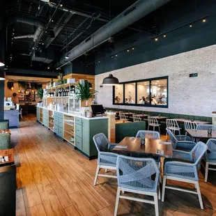 the dining area of the restaurant