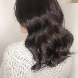 Hair by Jacqueline: High shine and dimensional brunette