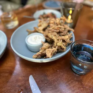 Crispy Hen of the Woods Mushrooms