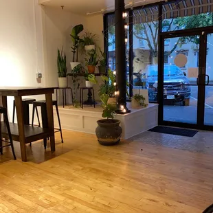 the entrance to the cafe