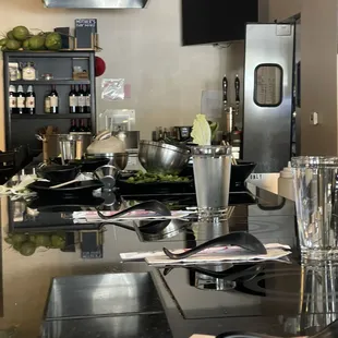 a view of the kitchen