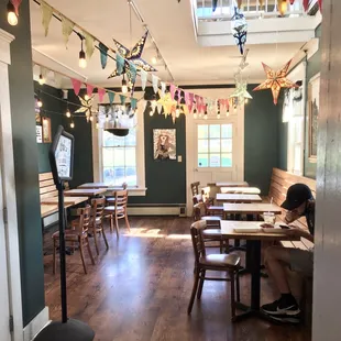 Main floor dining room view from the order counter.
