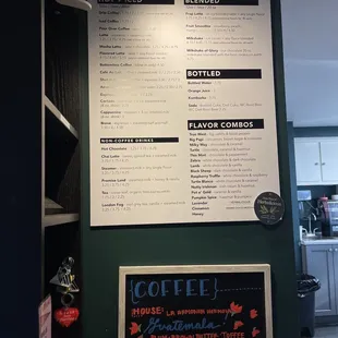 Drink menu