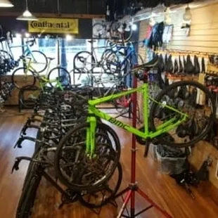 Mountain, road, cyclocross and adventure bikes.