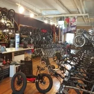 Recumbent trikes and bikes, electric trikes and bikes.