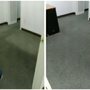 Heavily soiled traffic Lane successfully cleaned with high traffic Lane cleaning solution.