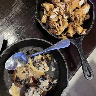 Garys Stuffed Mushrooms, cauliflower dish (can&apos;t recall name).