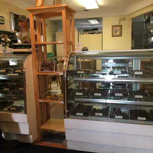 Truffle on one side, regular chocolates on the other