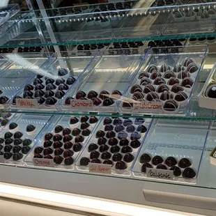 a display of chocolates