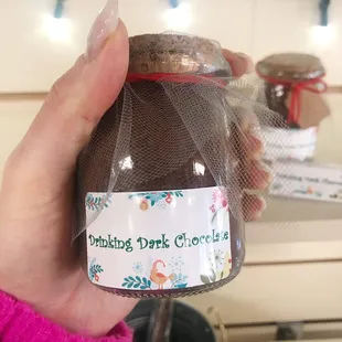 Drinking dark chocolate