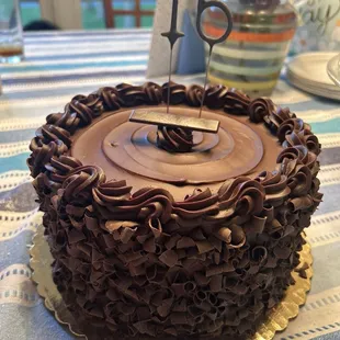 Double chocolate layered cake, 8-inch