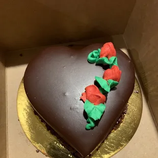 Heart Shaped Chocolate Torte