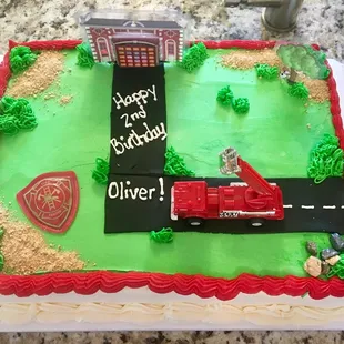 A perfect fire truck cake!!!