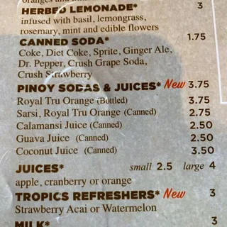 Pinoy Sodas and Juices