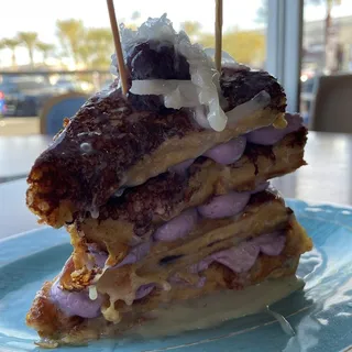 French Toast with Passion Fruit Maple Syrup