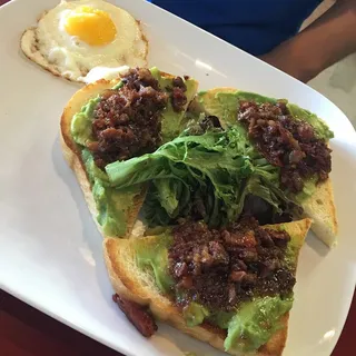 Avocado and Bacon Jam Toast