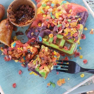 OMG Rainbow Mochi Waffle
