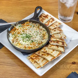 The Crab Dip with House Made Flat Bread