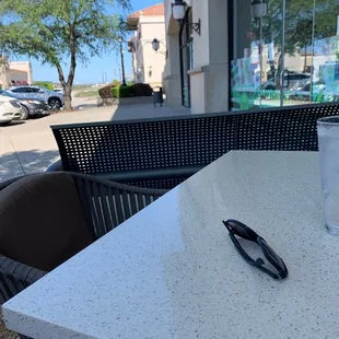 Lovely little patio and looking forward to trying food