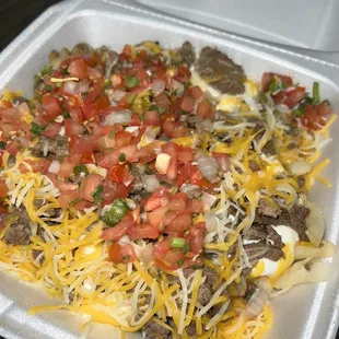 a tray of food