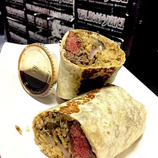 Last night's dinner at EDC Day 3: Ribeye Burrito a la Japanese. $14