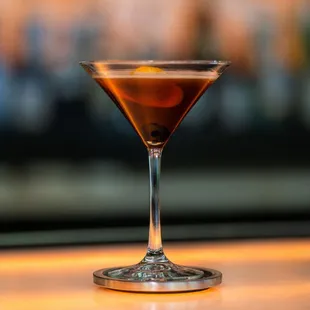 made with Old Forester, Truluck&apos;s Reserve Bourbon 128.8 proof, a beautiful chinato vermouth and orange bitters