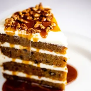 a slice of carrot cake