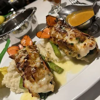 Blue Crab Stuffed Lobster Tails