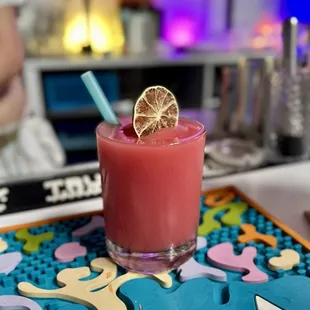 Prickly pear guava margarita