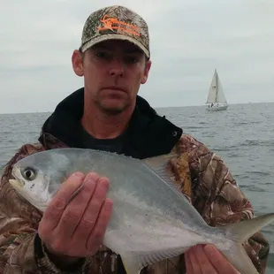 We caught a little of everything this day. This pompano tasted amazing and put up a nice fight.