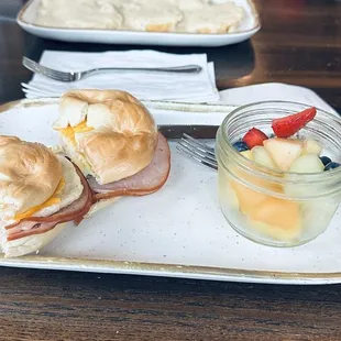 $47 breakfast bagel and biscuits and gravy