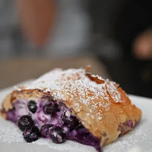a pastry with blueberries