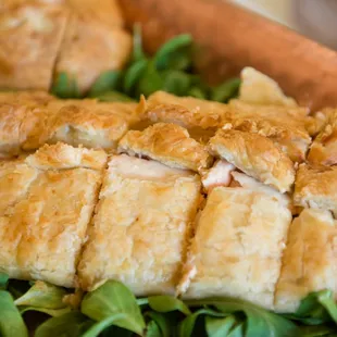 Salmon w/leeks wrapped in phyllo dough