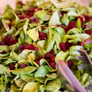 Spinach/arugula salad w/beets