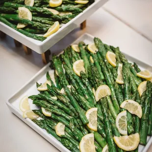 Fresh asparagus as one of our sides.