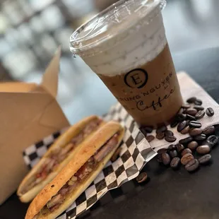 1.2024 Matcha Ube coffee and hazelnut cream coffee