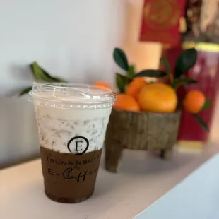 Coconut cream coffee- too much ice! Needs less cream ratio