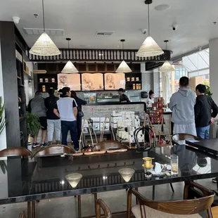 Crowded rainy Saturday