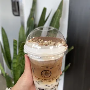 Almond white coffee