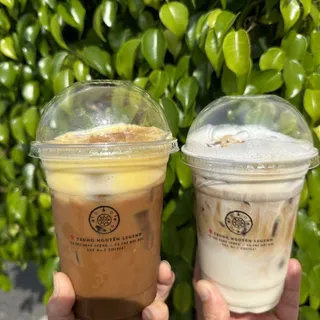 Almond White Coffee w/Sea Salt Cream & Coffee Jelly (Iced)