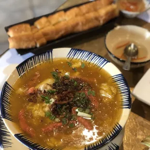 1. Banh Canh Cua and fried donut
