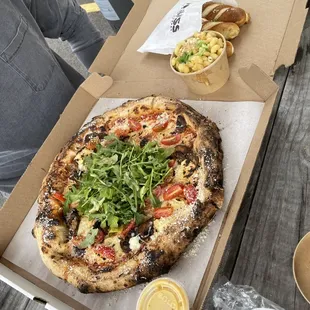 Truss ricotta pie, mac and cheese, soft pretzels