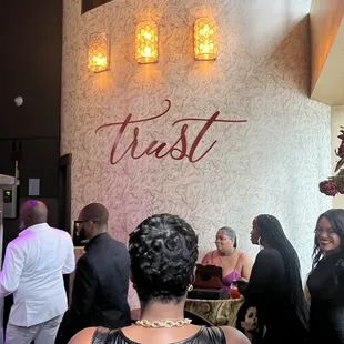 In walking in the front door