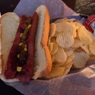 Jumbo hotdog $9.50