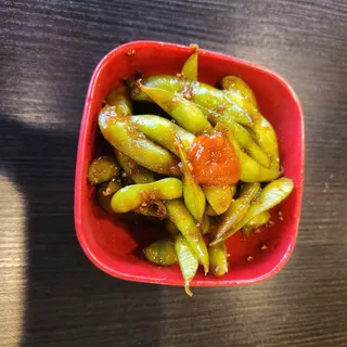 Spicy Garlic Edamame