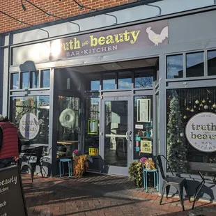 the front of the store