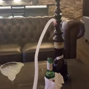 Hookah, beer, wine based margaritas and live sports