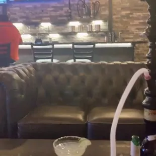 Hookah, beer, wine based margaritas and live sports