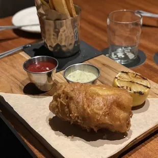 Fish and chips. This was delicious.