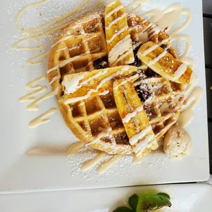 food, waffles